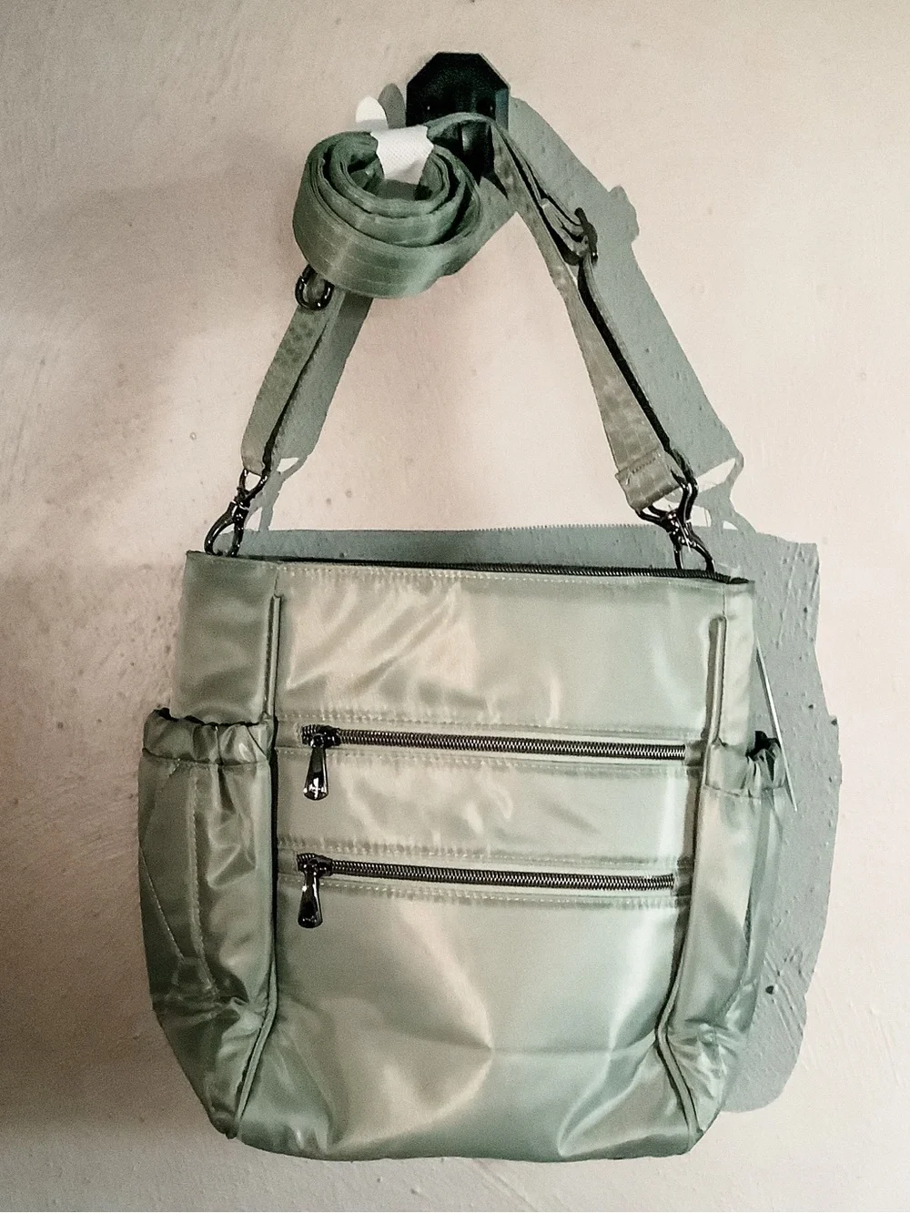 NWT sage green Lug Toss Convertible Crossbody Bag